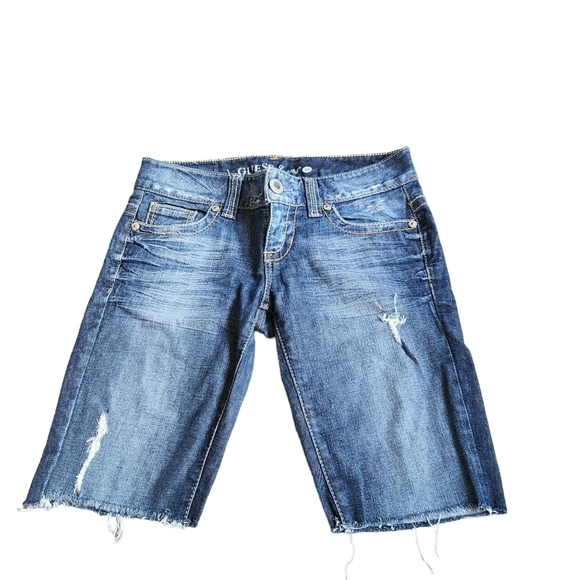 Guess Jeans Sz.28 daredevil shorts denim cutoffs boho western festival Normcore - Picture 1 of 8